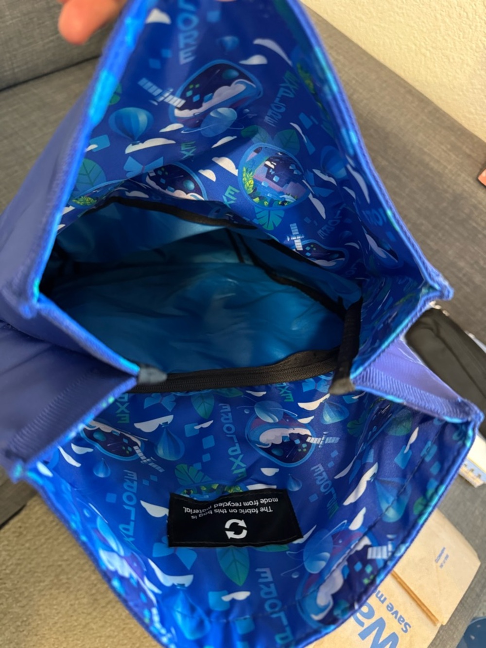 NEW - Blue Roll-Top Multiple Pockets Backpack 🎒 - Picture 8 of 16